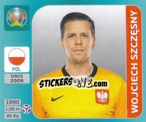 Sticker Wojciech Szczęsny - UEFA Euro 2020 Tournament Edition. 654 Stickers version - Panini