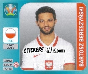 Figurina Bartosz Bereszyński - UEFA Euro 2020 Tournament Edition. 654 Stickers version - Panini