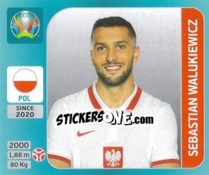 Sticker Sebastian Walukiewicz - UEFA Euro 2020 Tournament Edition. 654 Stickers version - Panini