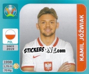 Sticker Kamil Jóźwiak - UEFA Euro 2020 Tournament Edition. 654 Stickers version n. 451 - Panini