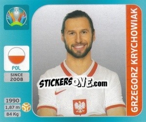 Sticker Grzegorz Krychowiak - UEFA Euro 2020 Tournament Edition. 654 Stickers version - Panini