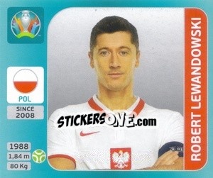 Sticker Robert Lewandowski - UEFA Euro 2020 Tournament Edition. 654 Stickers version n. 457 - Panini