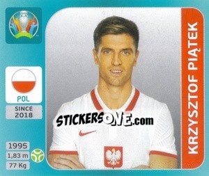 Cromo Krzysztof Piątek - UEFA Euro 2020 Tournament Edition. 654 Stickers version - Panini