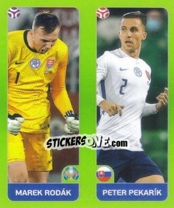 Sticker Marek Rodák / Peter Pekarík - UEFA Euro 2020 Tournament Edition. 654 Stickers version n. 466 - Panini
