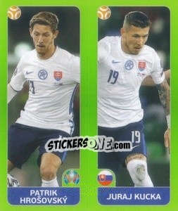 Sticker Patrik Hrošovský / Juraj Kucka - UEFA Euro 2020 Tournament Edition. 654 Stickers version - Panini