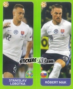 Cromo Stanislav Lobotka / Róbert Mak - UEFA Euro 2020 Tournament Edition. 654 Stickers version - Panini
