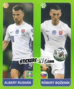 Sticker Albert Rusnák / Róbert Boženík - UEFA Euro 2020 Tournament Edition. 654 Stickers version - Panini