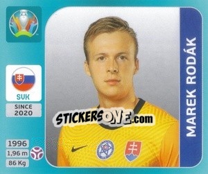 Cromo Marek Rodák - UEFA Euro 2020 Tournament Edition. 654 Stickers version - Panini