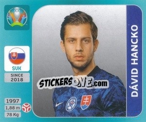 Cromo Dávid Hancko - UEFA Euro 2020 Tournament Edition. 654 Stickers version - Panini