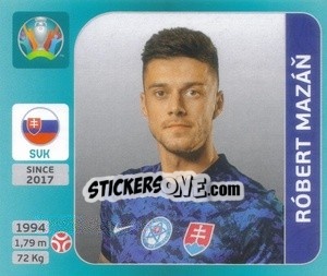 Figurina Róbert Mazáň - UEFA Euro 2020 Tournament Edition. 654 Stickers version - Panini