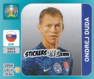 Sticker Ondrej Duda - UEFA Euro 2020 Tournament Edition. 654 Stickers version - Panini