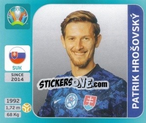 Figurina Patrik Hrošovský - UEFA Euro 2020 Tournament Edition. 654 Stickers version - Panini