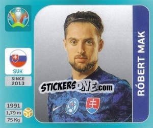 Sticker Róbert Mak - UEFA Euro 2020 Tournament Edition. 654 Stickers version - Panini