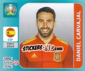 Sticker Daniel Carvajal - UEFA Euro 2020 Tournament Edition. 654 Stickers version - Panini