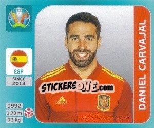 Cromo Daniel Carvajal - UEFA Euro 2020 Tournament Edition. 654 Stickers version - Panini