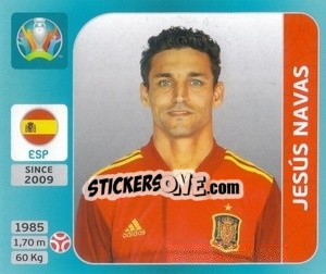 Cromo Jesús Navas - UEFA Euro 2020 Tournament Edition. 654 Stickers version - Panini