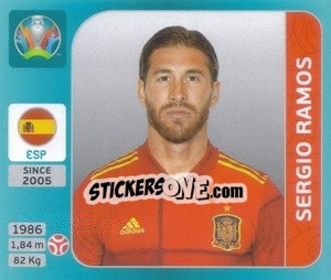 Sticker Sergio Ramos - UEFA Euro 2020 Tournament Edition. 654 Stickers version - Panini