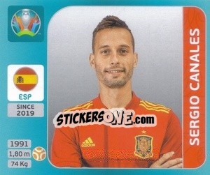 Sticker Sergio Canales - UEFA Euro 2020 Tournament Edition. 654 Stickers version - Panini