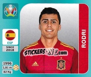 Sticker Rodri - UEFA Euro 2020 Tournament Edition. 654 Stickers version - Panini