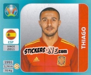 Figurina Thiago - UEFA Euro 2020 Tournament Edition. 654 Stickers version - Panini