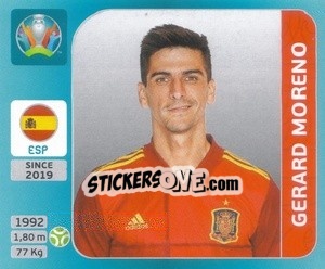 Figurina Gerard Moreno - UEFA Euro 2020 Tournament Edition. 654 Stickers version - Panini