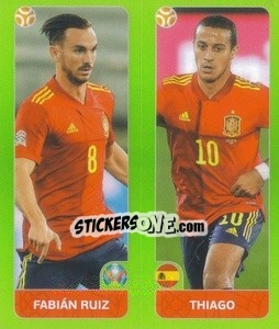 Sticker Fabián Ruiz / Thiago - UEFA Euro 2020 Tournament Edition. 654 Stickers version n. 517 - Panini