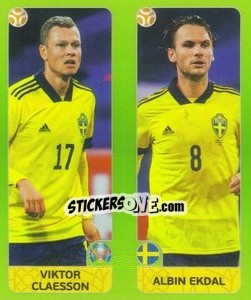 Sticker Viktor Claesson / Albin Ekdal - UEFA Euro 2020 Tournament Edition. 654 Stickers version - Panini