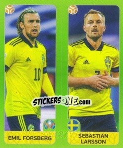 Sticker Emil Forsberg / Sebastian Larsson - UEFA Euro 2020 Tournament Edition. 654 Stickers version n. 523 - Panini