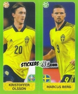 Sticker Kristoffer Olsson / Marcus Berg - UEFA Euro 2020 Tournament Edition. 654 Stickers version n. 524 - Panini