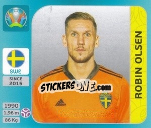 Sticker Robin Olsen - UEFA Euro 2020 Tournament Edition. 654 Stickers version - Panini