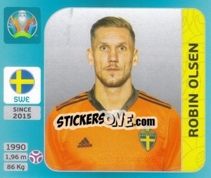 Figurina Robin Olsen - UEFA Euro 2020 Tournament Edition. 654 Stickers version - Panini