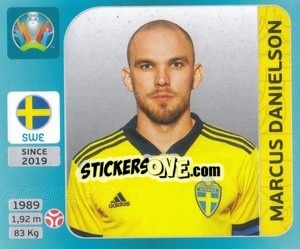 Figurina Marcus Danielson - UEFA Euro 2020 Tournament Edition. 654 Stickers version - Panini