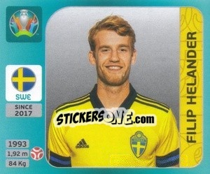 Sticker Filip Helander - UEFA Euro 2020 Tournament Edition. 654 Stickers version - Panini