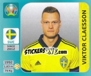 Figurina Viktor Claesson - UEFA Euro 2020 Tournament Edition. 654 Stickers version - Panini