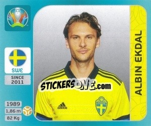 Figurina Albin Ekdal - UEFA Euro 2020 Tournament Edition. 654 Stickers version - Panini