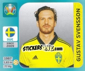 Figurina Gustav Svensson - UEFA Euro 2020 Tournament Edition. 654 Stickers version - Panini