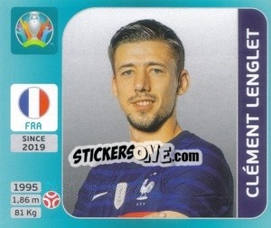 Figurina Clément Lenglet - UEFA Euro 2020 Tournament Edition. 654 Stickers version - Panini