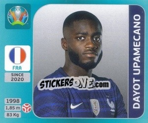 Sticker Dayot Upamecano - UEFA Euro 2020 Tournament Edition. 654 Stickers version n. 555 - Panini