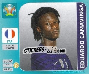 Cromo Eduardo Camavinga - UEFA Euro 2020 Tournament Edition. 654 Stickers version - Panini