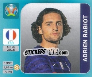 Sticker Adrien Rabiot - UEFA Euro 2020 Tournament Edition. 654 Stickers version - Panini