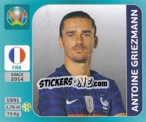 Sticker Antoine Griezmann - UEFA Euro 2020 Tournament Edition. 654 Stickers version - Panini