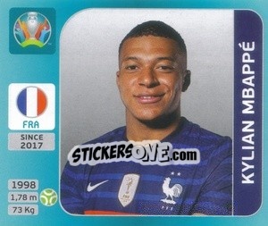 Cromo Kylian Mbappé - UEFA Euro 2020 Tournament Edition. 654 Stickers version - Panini