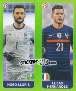 Sticker Hugo Lloris / Lucas Hernández - UEFA Euro 2020 Tournament Edition. 654 Stickers version n. 568 - Panini