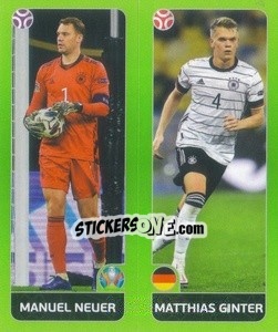 Cromo Manuel Neuer / Matthias Ginter - UEFA Euro 2020 Tournament Edition. 654 Stickers version - Panini