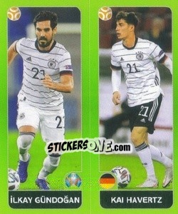 Sticker Ilkay Gündoğan / Kai Havertz - UEFA Euro 2020 Tournament Edition. 654 Stickers version - Panini