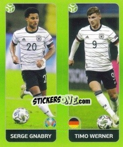 Sticker Serge Gnabry / Timo Werner - UEFA Euro 2020 Tournament Edition. 654 Stickers version n. 579 - Panini