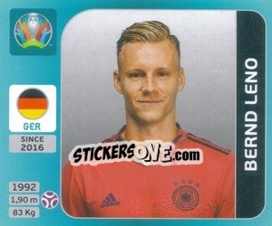 Figurina Bernd Leno - UEFA Euro 2020 Tournament Edition. 654 Stickers version - Panini