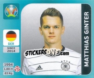 Sticker Matthias Ginter - UEFA Euro 2020 Tournament Edition. 654 Stickers version - Panini
