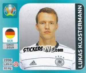 Cromo Lukas Klostermann - UEFA Euro 2020 Tournament Edition. 654 Stickers version - Panini