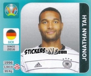 Cromo Jonathan Tah - UEFA Euro 2020 Tournament Edition. 654 Stickers version - Panini